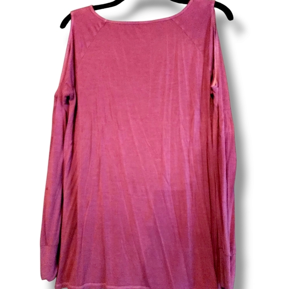 EUC Dusty Pink AEO Cut Out Shoulder Soft & Sexy Tee - Picture 3 of 5